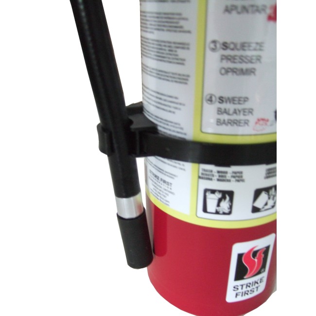 Fire extinguisher hose strap for 3/8 in diameter hose