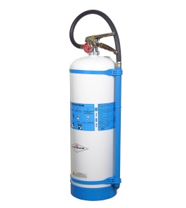 Portable fire extinguisher with demineralized water 2.5 gallons, type AC, ULC 2AC, with wall hook.