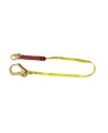 Dentec polyester web lanyard with a Shock pack energy absorber and a rebar hook, 100-255 lb