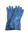 Cotton flannel nitrile gloves with hand roughened finish, 11" long. Sold by pair, choice of sizes.