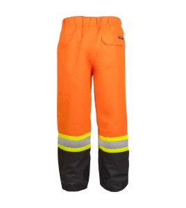 Pantalon Viking Professional Journeyman 300D orange haute visibilité, bandes argentées et jaunes, conforme à la CSA (S à 5XL)