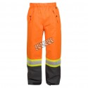 Pantalon Terra 300D orange haute visibilité, bandes argentées et jaunes (S à 5XL)