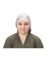 Zenith disposable pleated bouffant cap white made of nonwoven polypropylene, 21 "size, sold in packs of 100