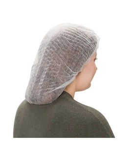 Zenith disposable pleated bouffant cap white made of nonwoven polypropylene, 21 "size, sold in packs of 100