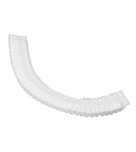 Zenith disposable pleated bouffant cap white made of nonwoven polypropylene, 21 "size, sold in packs of 100