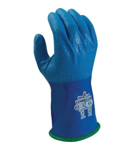 Showa waterproof polyurethane work glove with fleece to protect against cold and water, sold by pair, choice of sizes