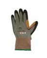 ASTM/ANSI A9 TenActiv cut resistant glove coated nitrile foam, reinforced with leather at the thumb and index finger crossing