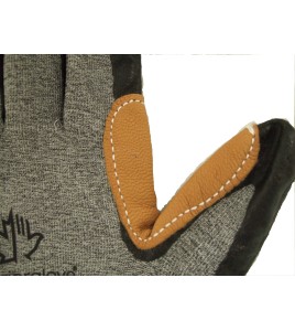 ASTM/ANSI A9 TenActiv cut resistant glove coated nitrile foam, reinforced with leather at the thumb and index finger crossing