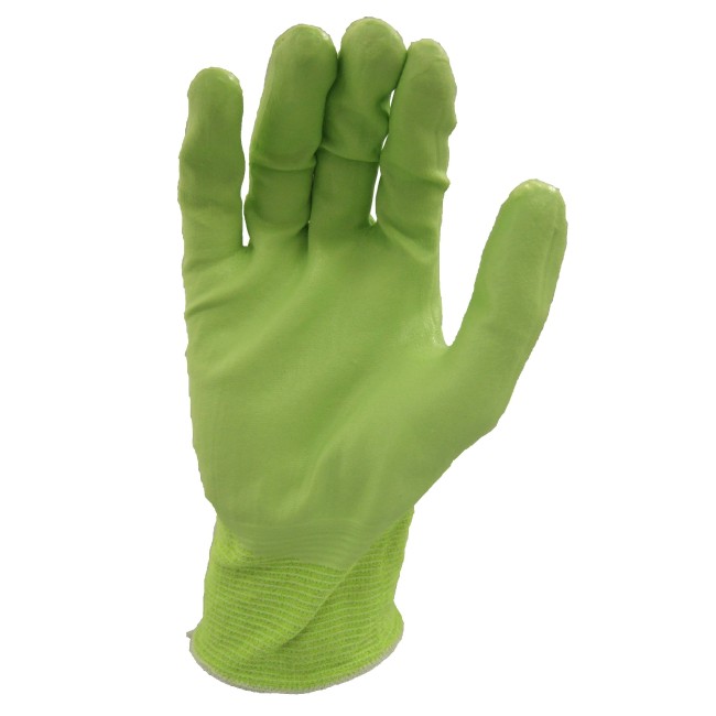 TenActiv high visibility, ultra-thin, durable, silicone-free, nitrile foam-coated cut resistant glove, sold by the pair