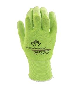 TenActiv high visibility, ultra-thin, durable, silicone-free, nitrile foam-coated cut resistant glove, sold by the pair