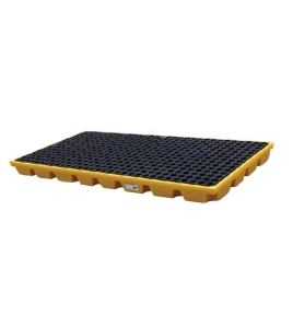 Yellow ESP low retention platform with 2-barrel storage capacity, sturdy model, sold individually