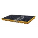 Yellow ESP low retention platform with 2-barrel storage capacity, sturdy model, sold individually