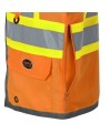 High-visibility orange surveyor vest with 12 pockets class 2 level 2