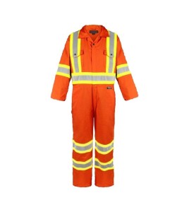 Combinaison orange haute visibilité non doublée Terra ®, vendu à l’unité de la grandeur petit (P) à 5XL