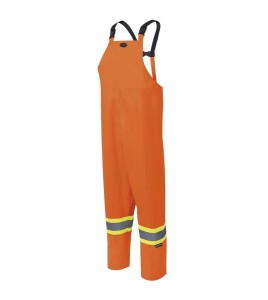 High-visibility orange raincoat set made of 150D Oxford weave and polyurethane, sold by setsizes S to 4XL