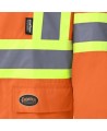 High-visibility orange raincoat set made of 150D Oxford weave and polyurethane, sold by setsizes S to 4XL