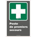 Affiche CDN «Poste de premiers secours» en français, formats & matériaux divers, d’autres langues & éléments optionnels