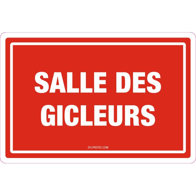 Affiche d’urgence et d’incendie «Salle des gicleurs» en divers formats, matériaux, langues & options