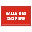 French emergency "Sprinkler room" sign in various sizes, shapes, materials & languages + optional features