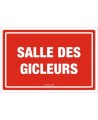 Affiche d’urgence et d’incendie «Salle des gicleurs» en divers formats, matériaux, langues & options