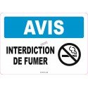 Affiche OSHA «Avis Interdiction de fumer» en français: langues, options, formats & matériaux variés