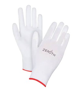 White Zenith economy glove, light polyurethane coating, sold by the pair (6 to 2X large)