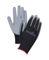 Black Zenith glove, economical, 13-gauge polyester knit coated with porous nitrile, sold by the pair, sizes (7 to 11)