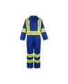 Terra blue, unlined coveralls with reflective stripes., sold individually