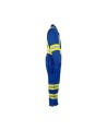 Terra blue, unlined coveralls with reflective stripes., sold individually