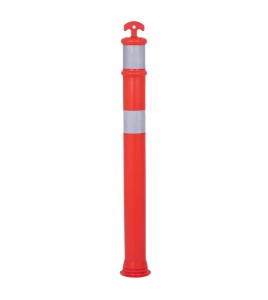 High-visibility retroreflective road sign made of low-density polyethylene, 47 in high, orange color, sold individually