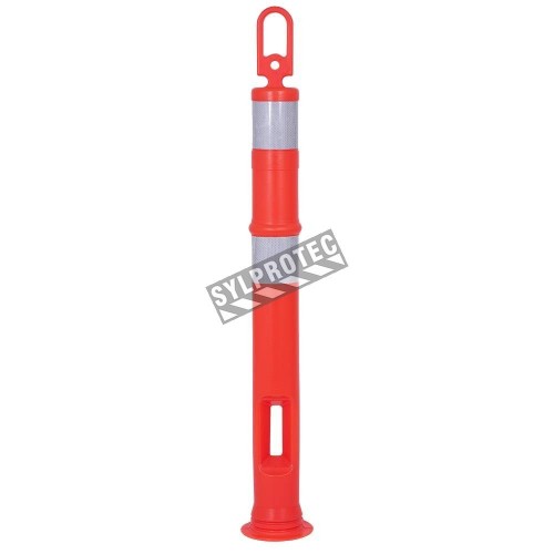 High-visibility retroreflective roadside post made of low-density polyethylene, 44 in high, sold individually