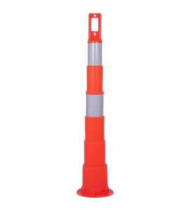 High-visibility retroreflective roadside post made of low-density polyethylene, 48" high, sold individually