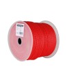 Red 8-strand polypropylene rope, 3/8" diameter, 500' long, sold individually