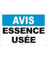 Affiche OSHA « Avis essence usée » en français: langues, formats & matériaux divers + options