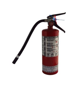 Fire extinguisher hose strap for 3/8 in diameter hose 5 lb