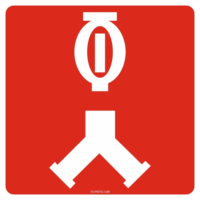 Aluminum sign for fire department automatic sprinkler connection (Siamese connection)