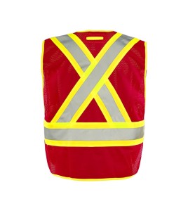 Economical high-visibility orange safety vest, one size class 2 level 2, without pockets