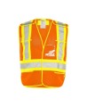 Veste de circulation orange fluo économique, taille unique classe 2 niveau 2, sans poches