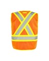 Veste de circulation orange fluo économique, taille unique classe 2 niveau 2, sans poches