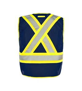 Economical high-visibility orange safety vest, one size class 2 level 2, without pockets