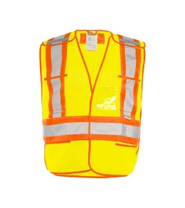 Veste de circulation orange fluo économique, taille unique classe 2 niveau 2, sans poches