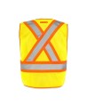 Economical high-visibility orange safety vest, one size class 2 level 2, without pockets