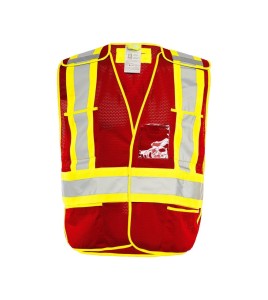 Economical high-visibility orange safety vest, one size class 2 level 2, without pockets