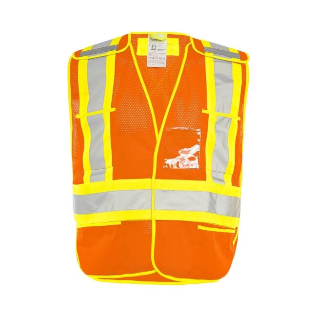 Traffic jacket, one size fits all, polyester, 5 pockets, detachable at 5 points, sold individually or in packs of 25