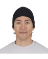 Acrylic beanie, black, one size fits all, made in China, sold individually