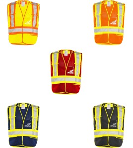 Traffic jacket, one size fits all, polyester, 5 pockets, detachable at 5 points, sold individually or in packs of 25