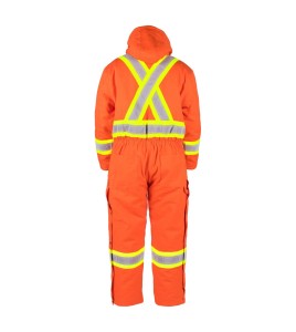 Terra high-visibility orange cotton coverall with polyester lining, sold individually in sizes small (P) to - 5XL