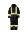 Terra low-visibility black cotton coverall with polyester lining, sold individually in sizes small (P) to - 5XL