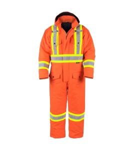 Terra high-visibility orange cotton coverall with polyester lining, sold individually in sizes small (P) to - 5XL