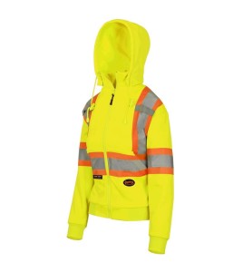 Kangourou Pioneer en polaire jaune fait de polyester 10.5 oz haute visibilité pour femme, vendu à l’unité